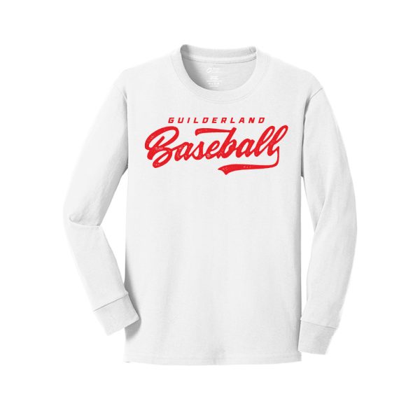 Dugout Youth Long Sleeve Tee White