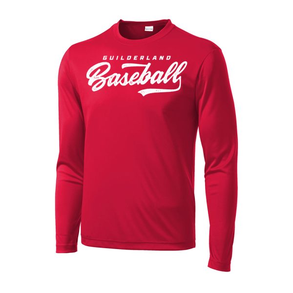 Dugout Men's Long Sleeve Performance Tee Red
