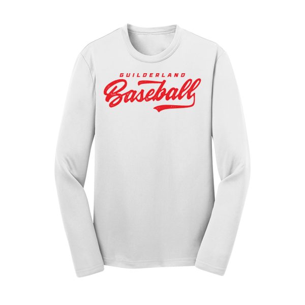 Dugout Youth Long Sleeve Performance Tee White