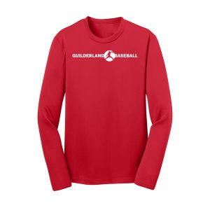 Bullpen Youth Long Sleeve Performance Tee Red
